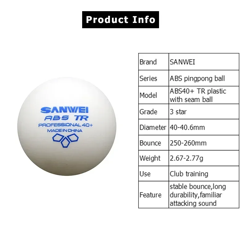 SANWEI-ABS TR 3 Star Table Ten - Table Tennis Olympics ulasan dan harga
